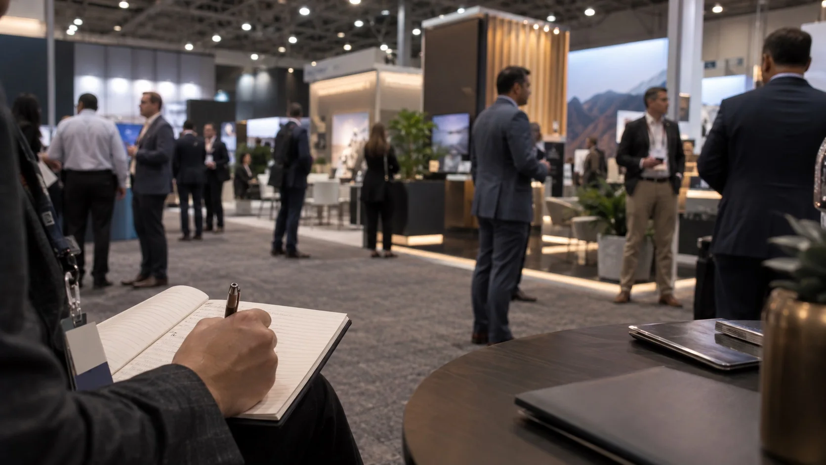Quiet view of a professional conference and trade event environment